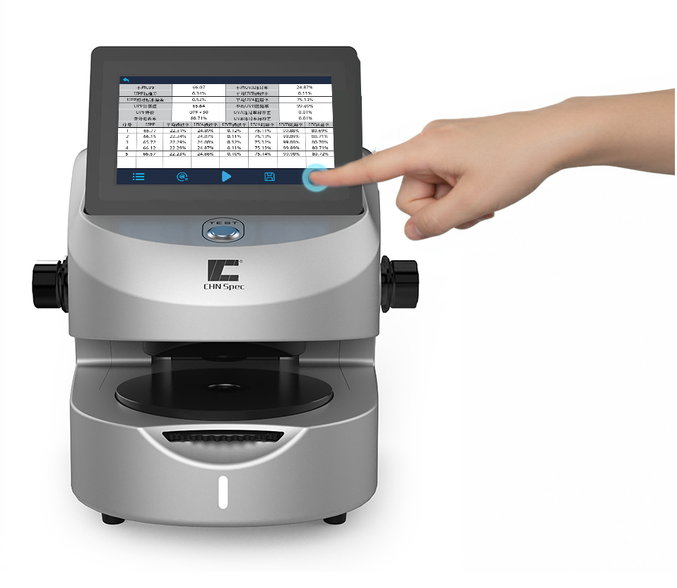 彩譜紡織品紫外線防護UPF分析儀測量圖 彩譜紡織品紫外線防護UPF分析儀測量圖